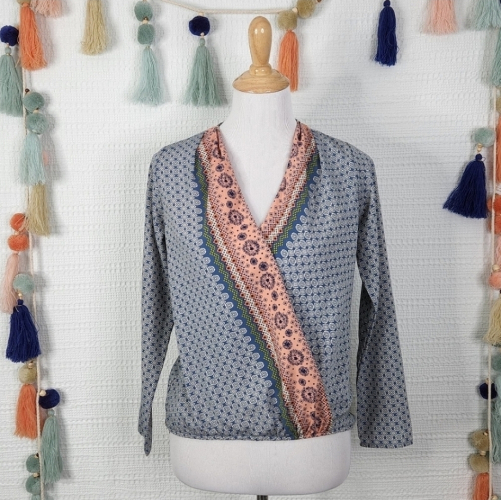 Renee C. Landry Wrap Blouse